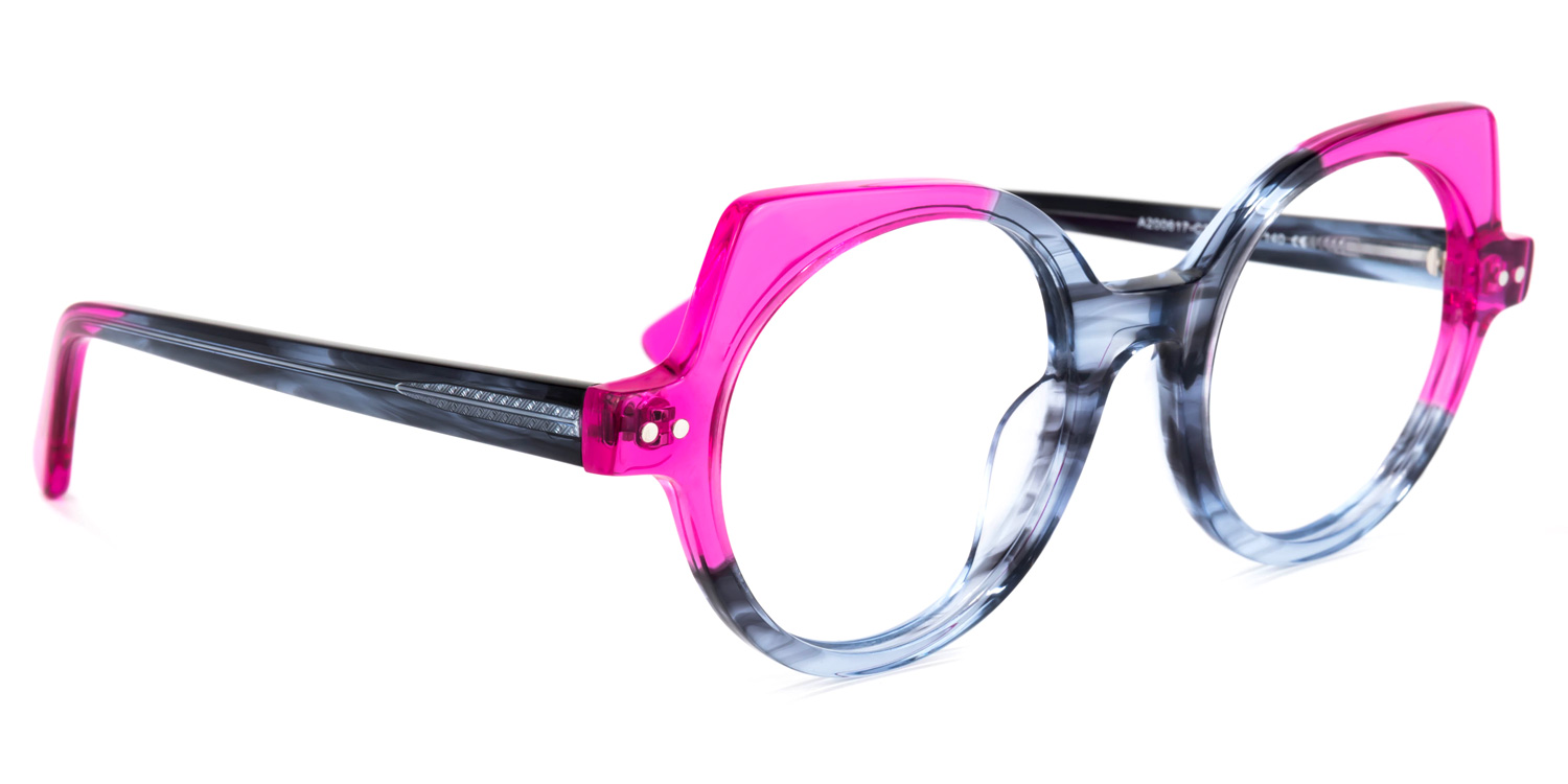 Gilbert Gris Rose Cateye Lunettes1