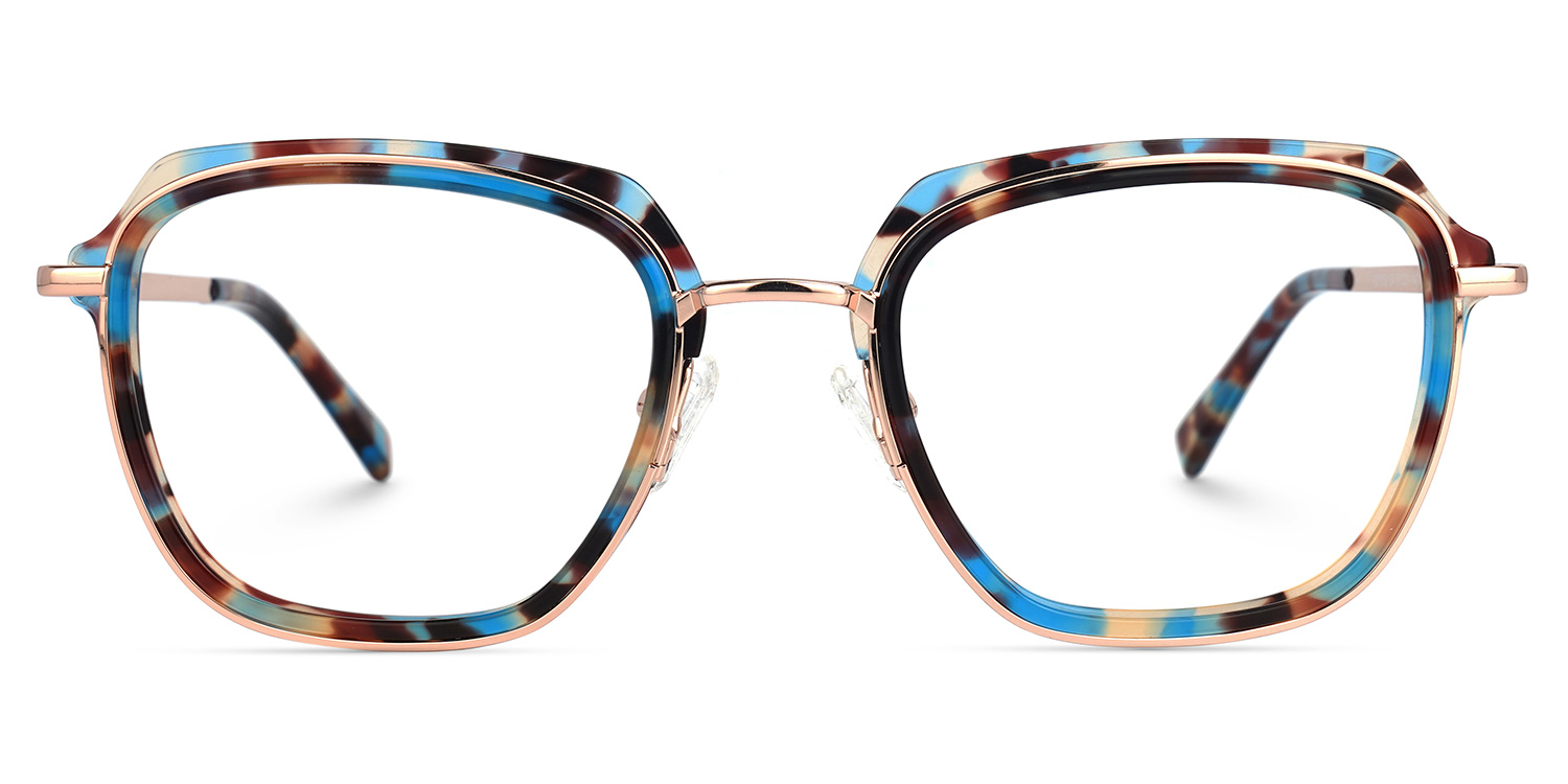 Anita Bleue Tortue Carré Lunettes0
