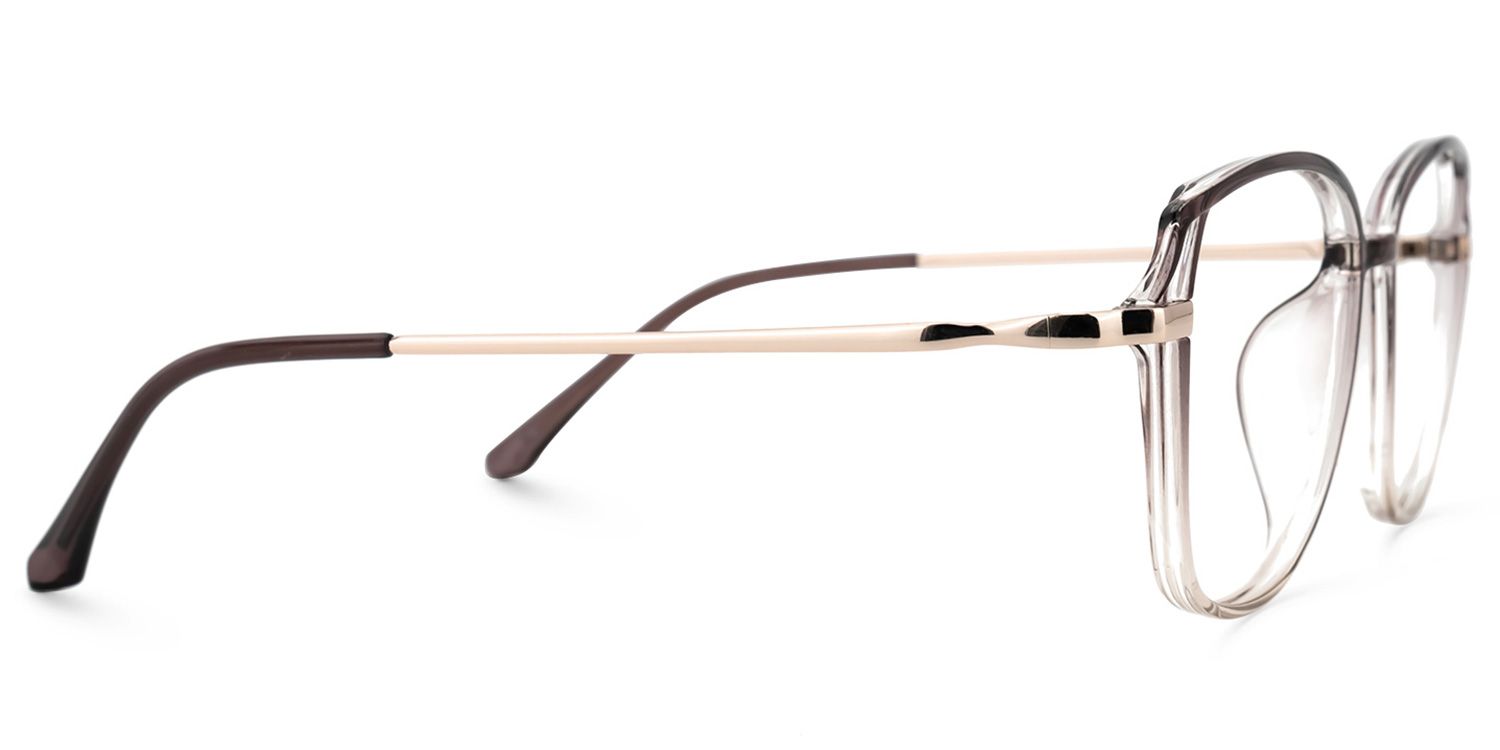 Haygood Lunettes de vue œil de chat en cristal marron 2