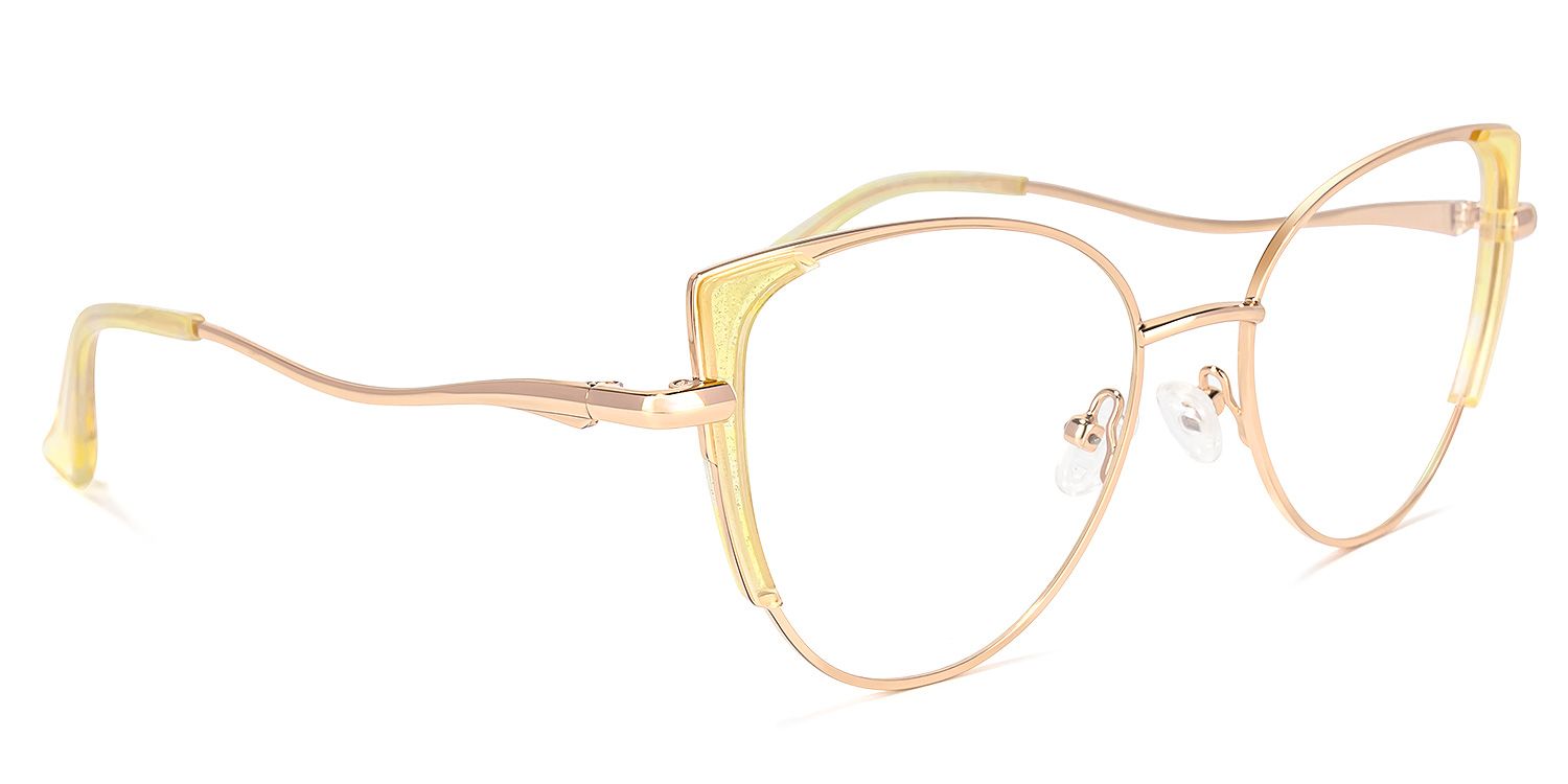Raia Verres cateye en cristal jaune2