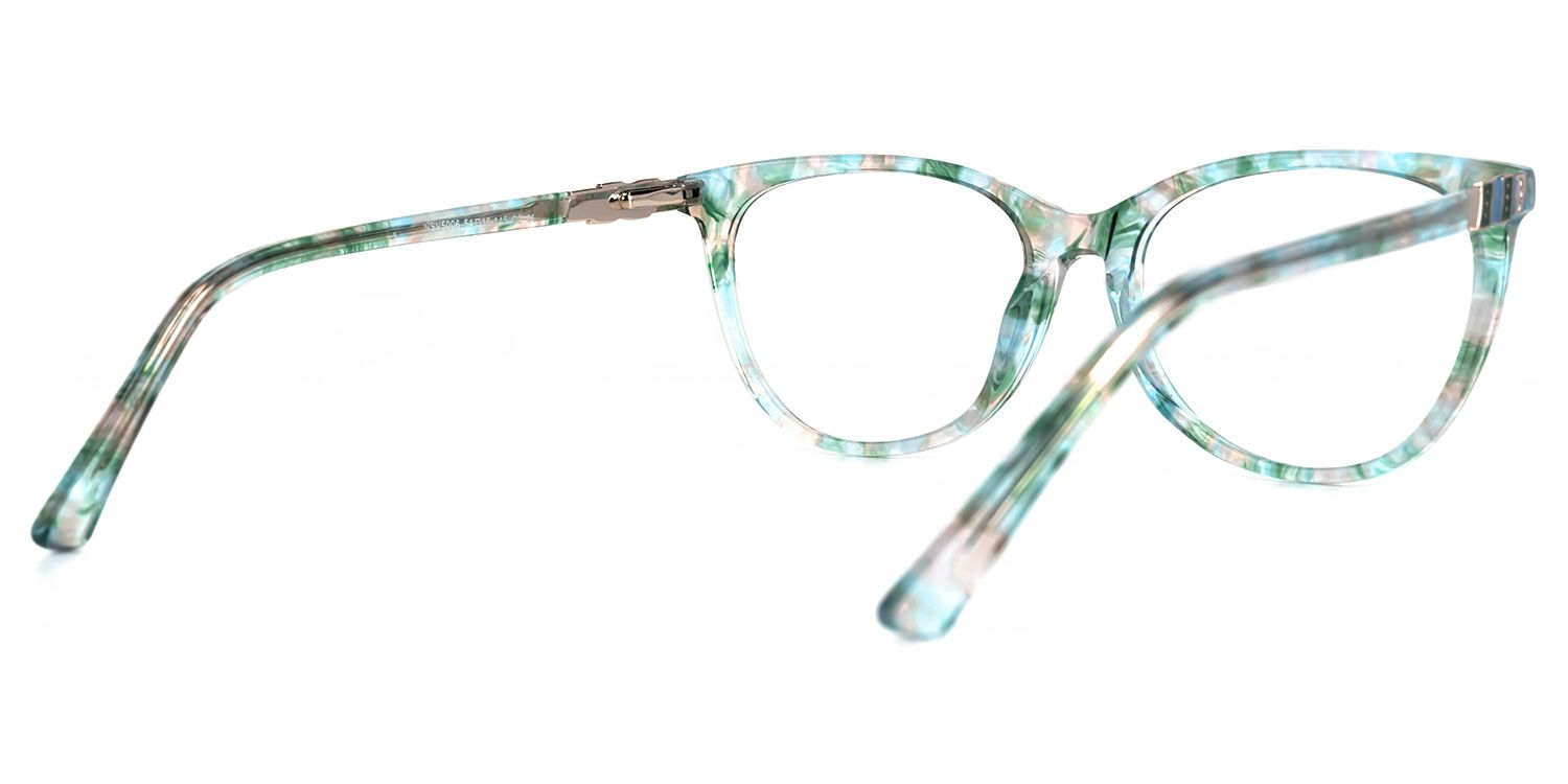 Fannie Vert Floral Cateye Lunettes3