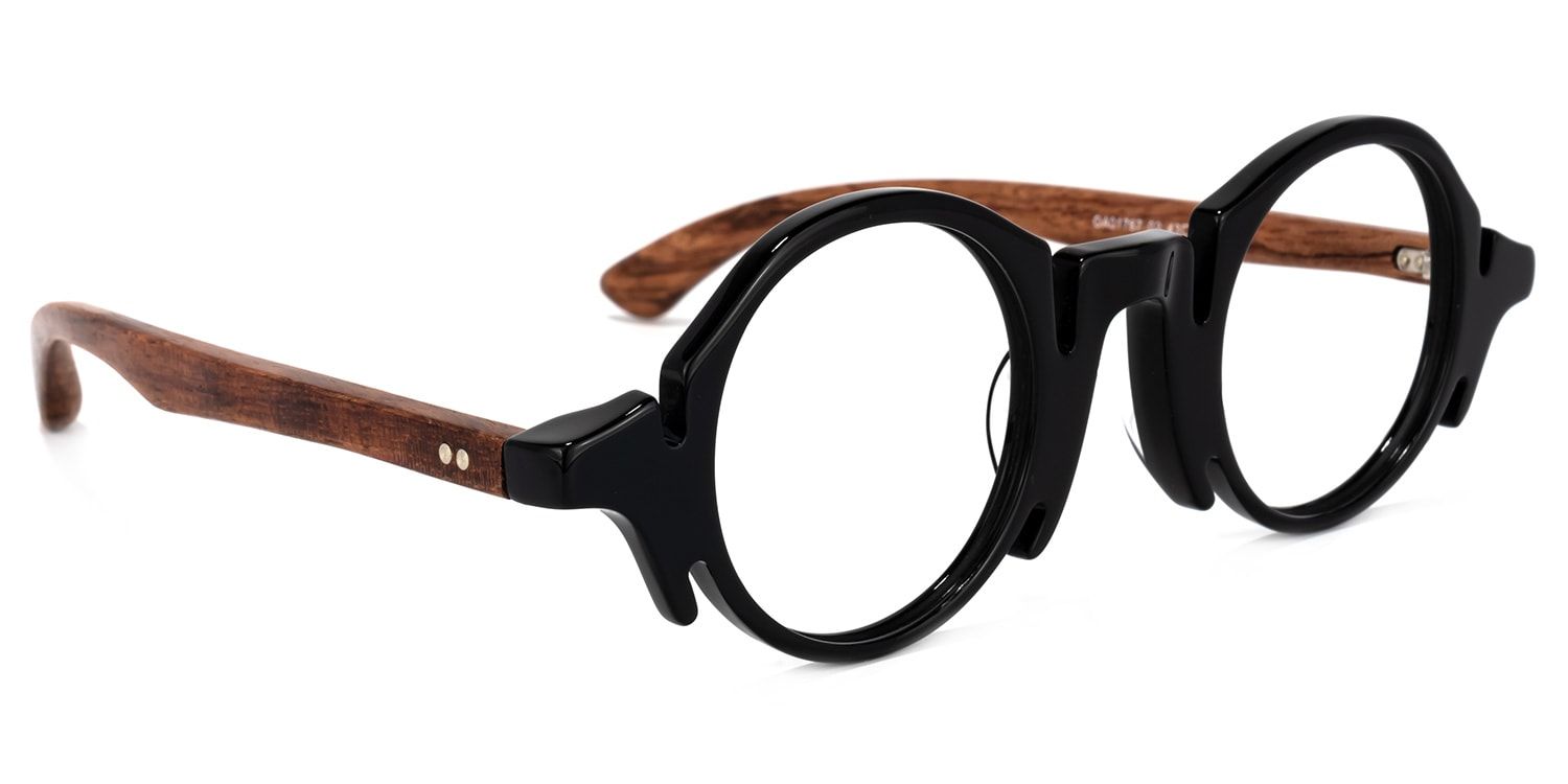 Charlie Noir Ronde Lunettes2