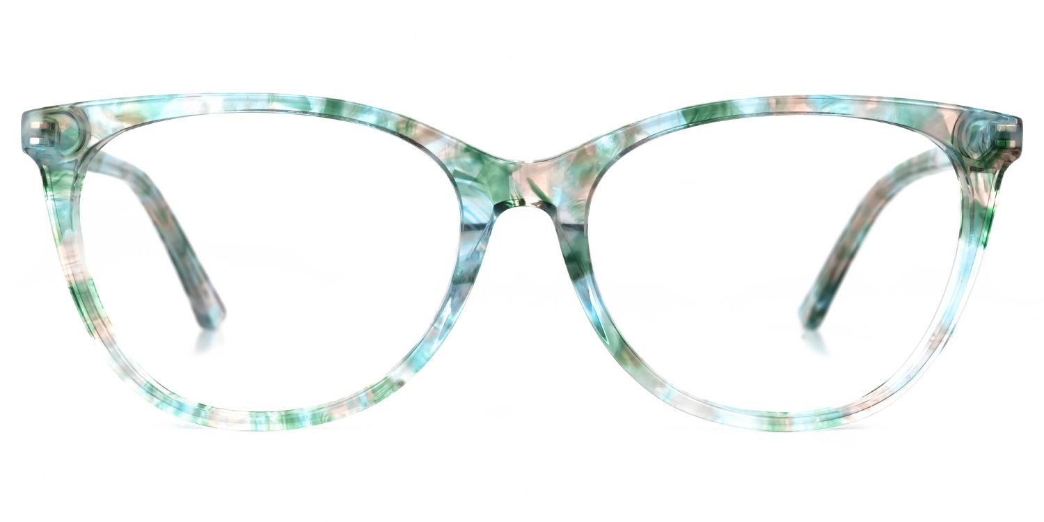 Fannie Vert Floral Cateye Lunettes0