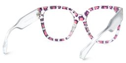 Reineke Violet-Floral Carré lunettes3