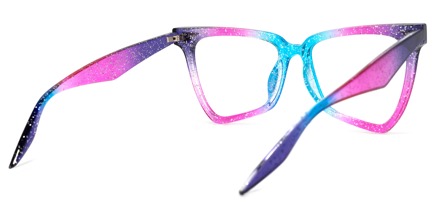 Cicely Lunettes géométriques colorées Purple3