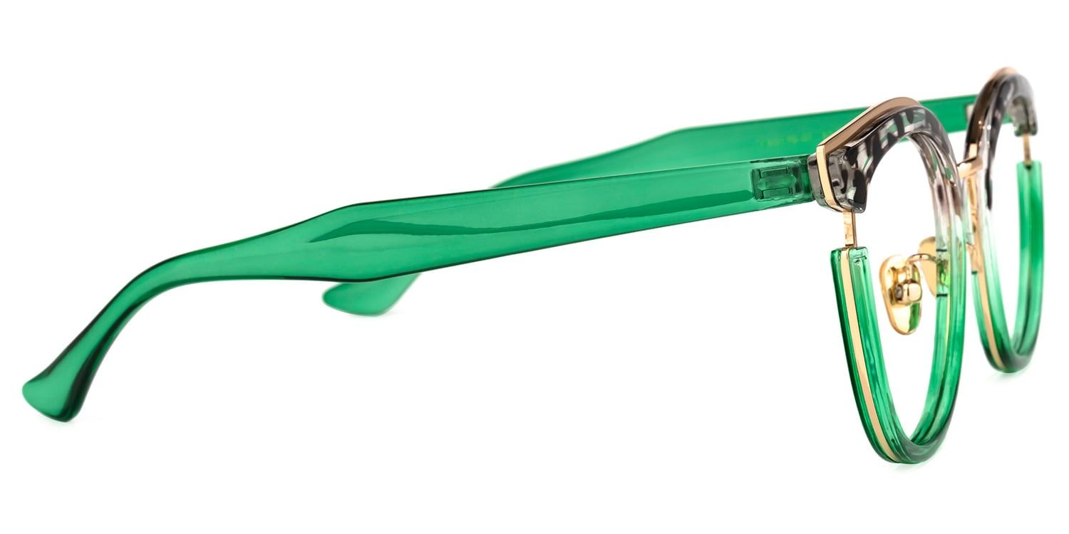 Laraine Vert Cateye Lunettes2