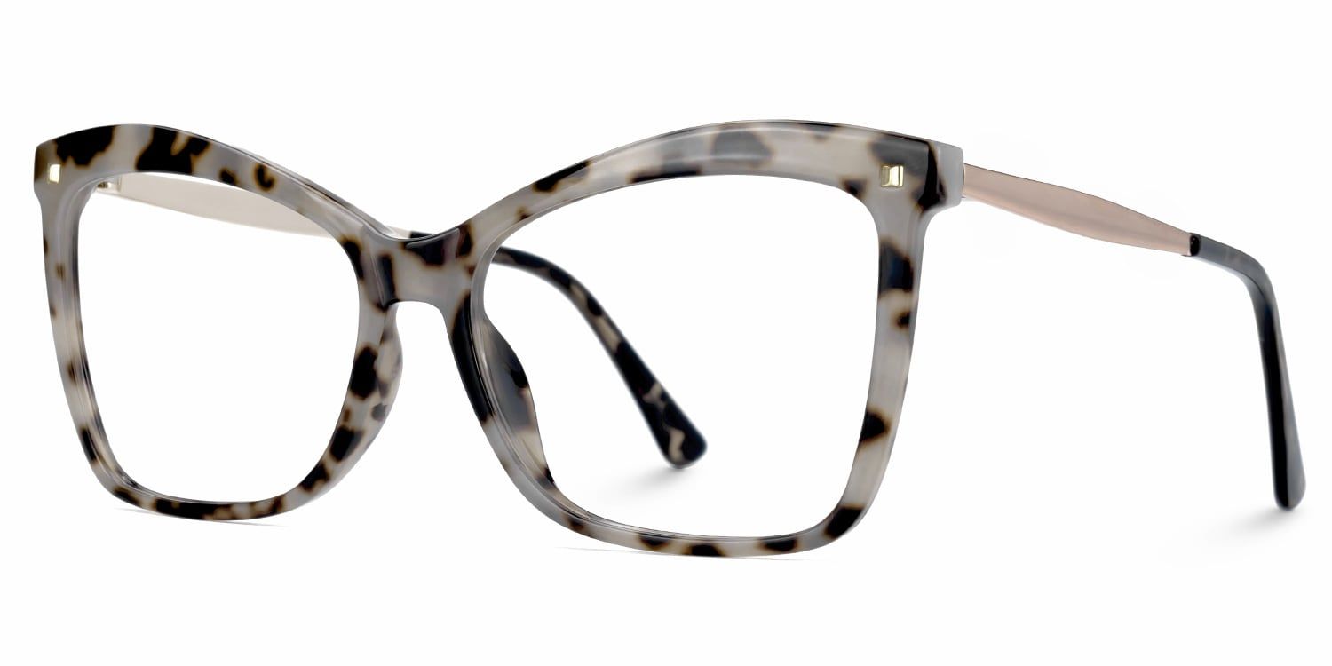 Isaebella Gris-Tortue Papillon Lunettes1
