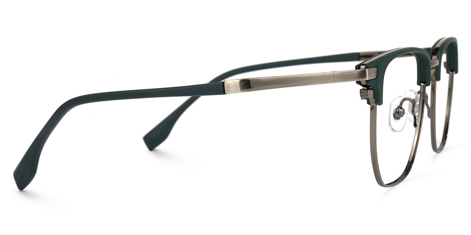 Zaira Vert Foncé Browline Lunettes2