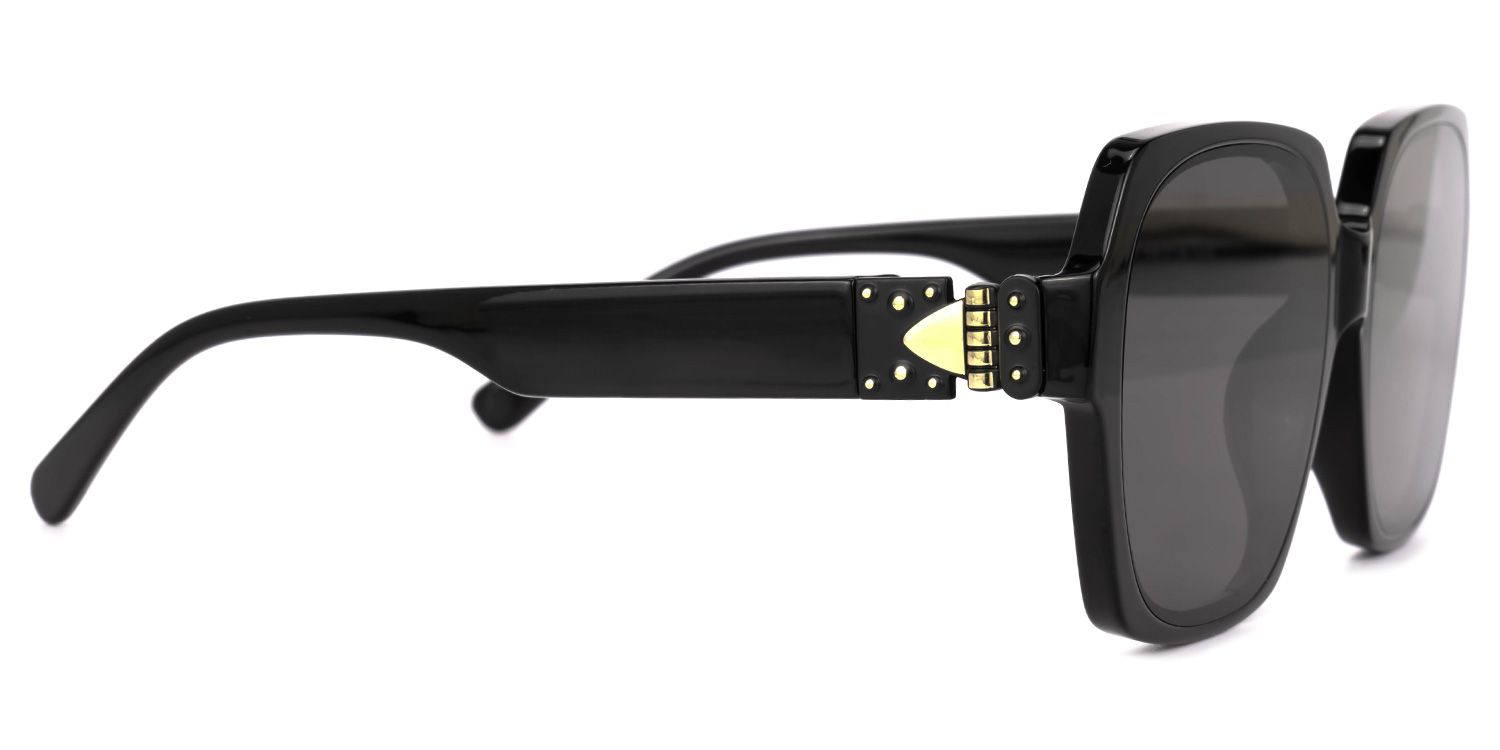 Leary Noir Géométrique Lunettes solaires2