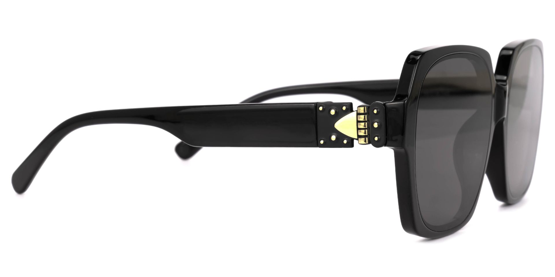 Leary Noir Géométrique Lunettes solaires2