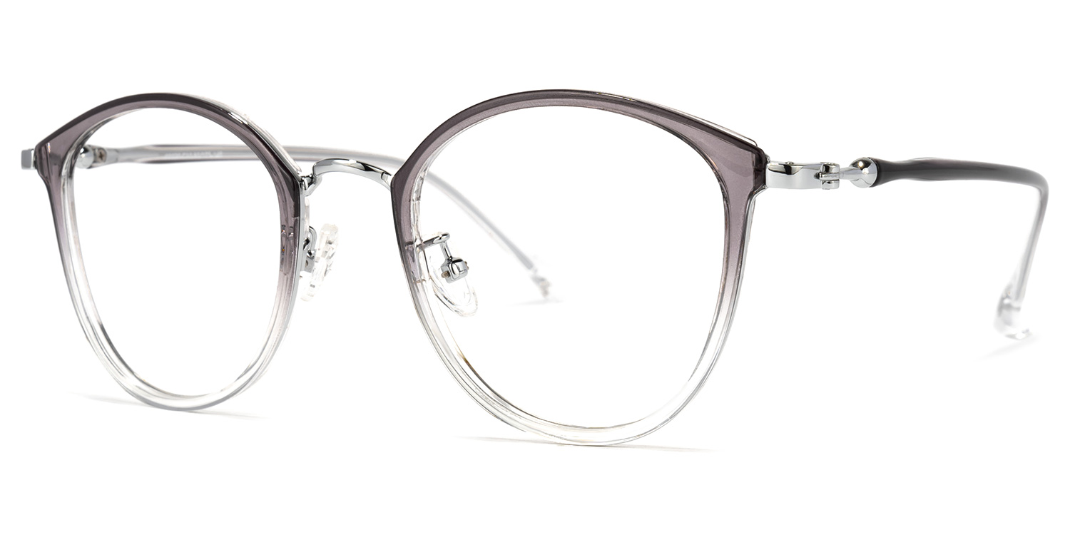 Basilia Lunettes rondes en cristal noir1