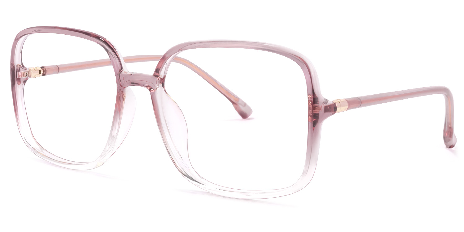 Nanie Lunettes carrées Rose1