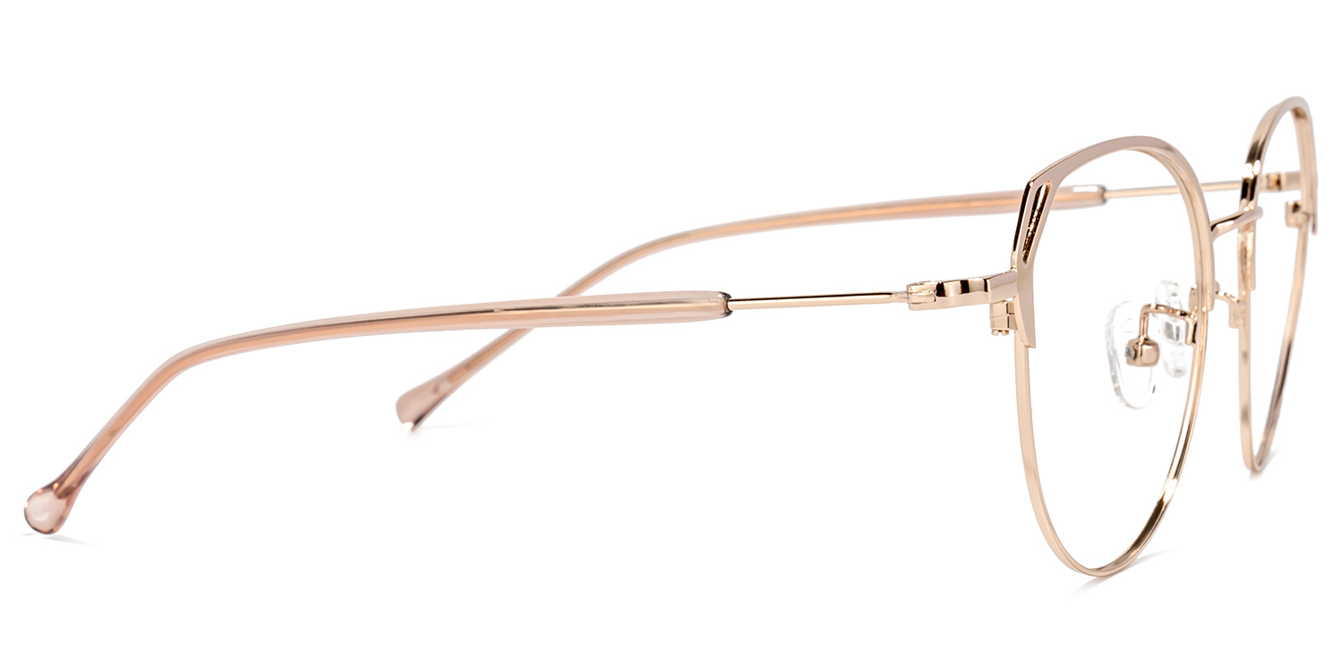 Haggith Lunettes rondes dorées2