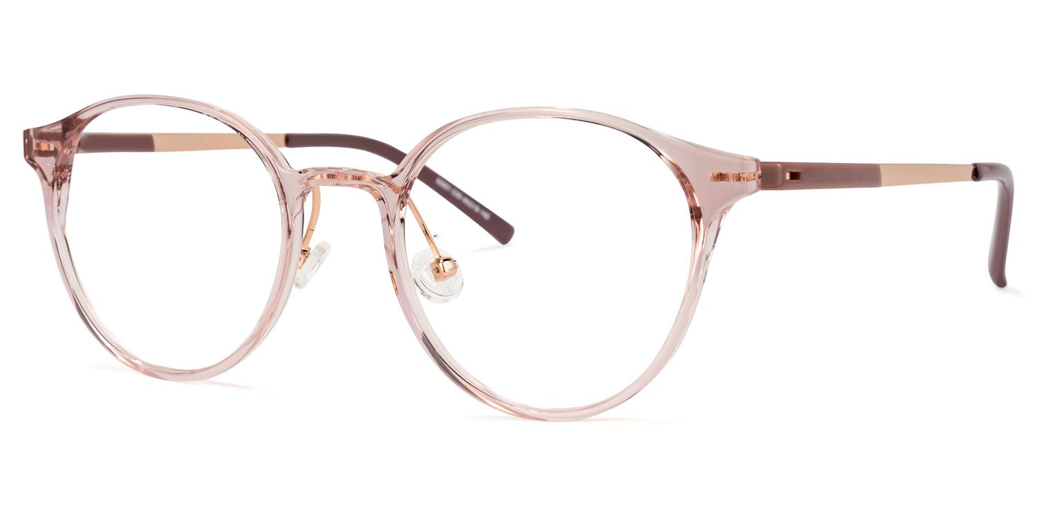 Laszlo Lunettes ronds en cristal rose 1