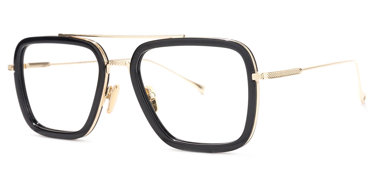 Gifford Noir Aviateur Lunettes2