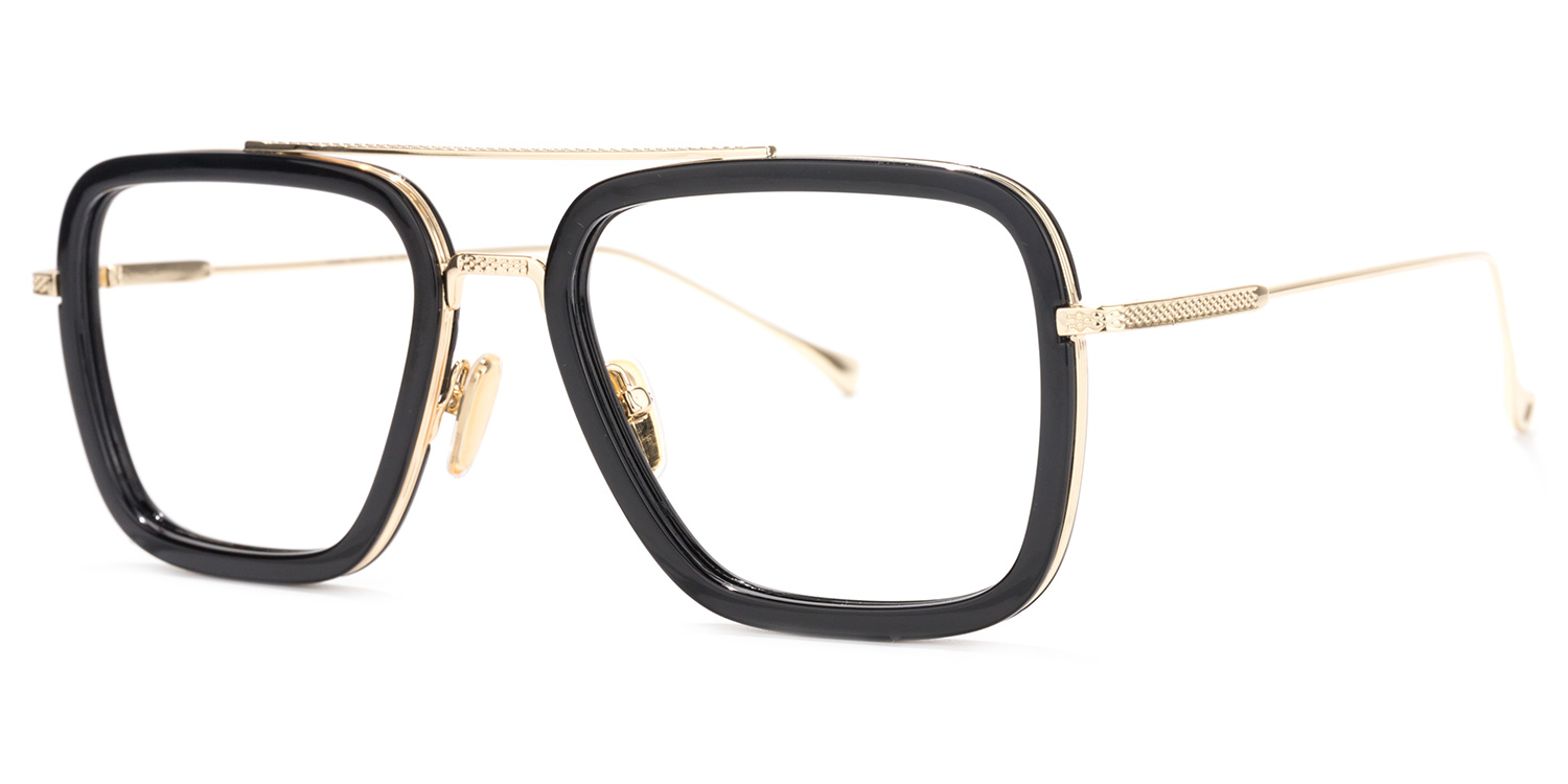 Gifford Noir Aviateur Lunettes2