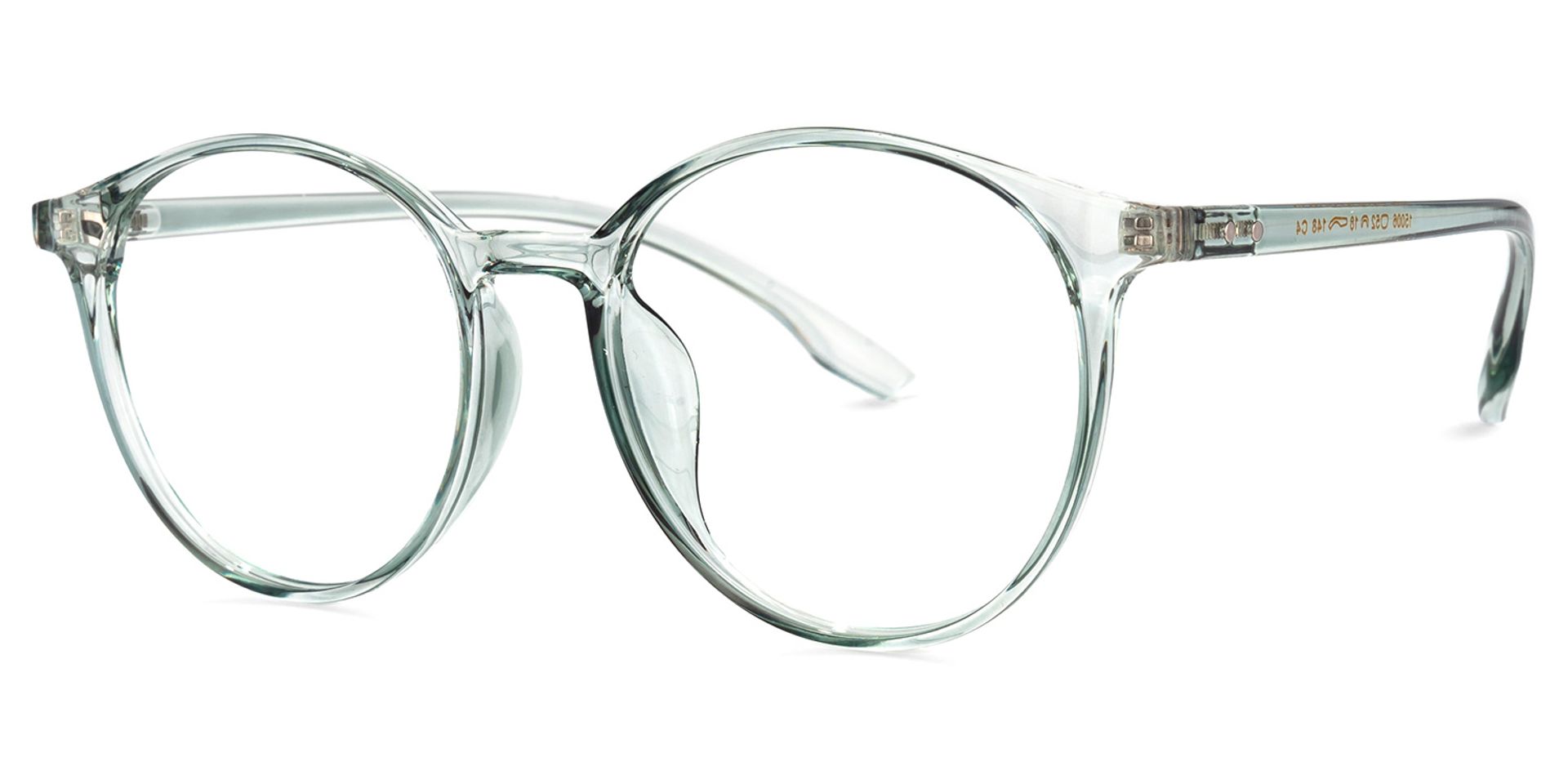 Perdita  Lunettes ronds en cristal bleu1
