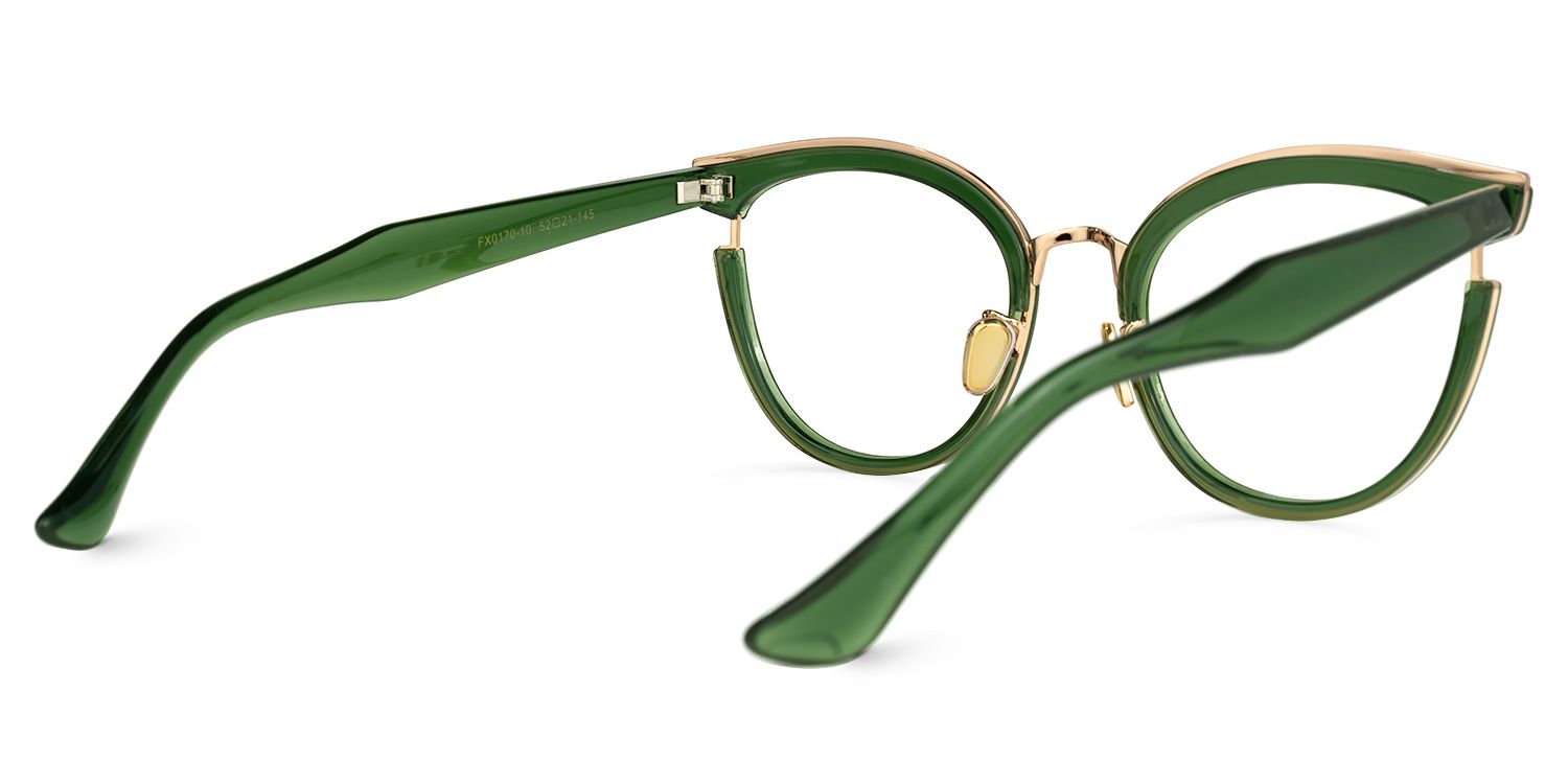 Laraine Vert Cateye Lunettes3