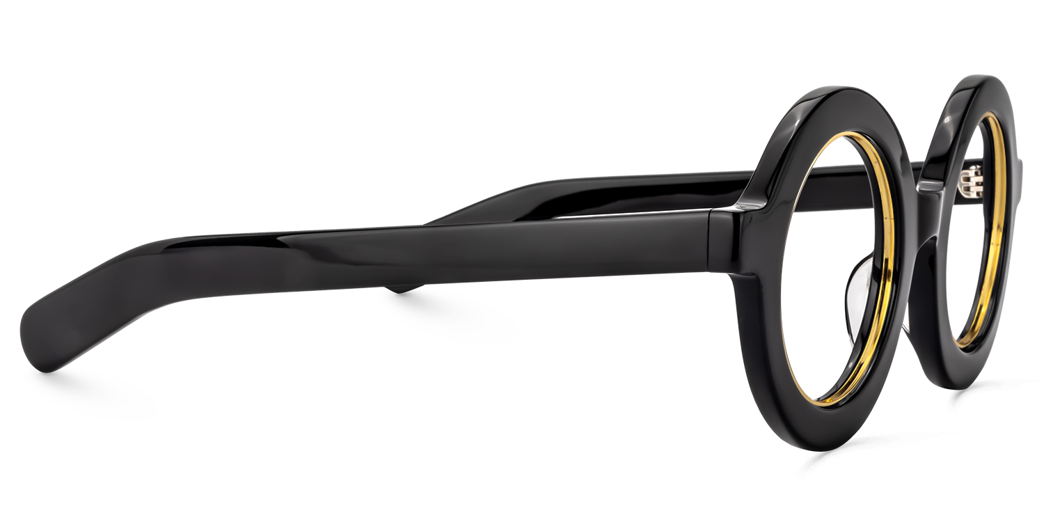 Calhoun Noir Ronde Lunettes3