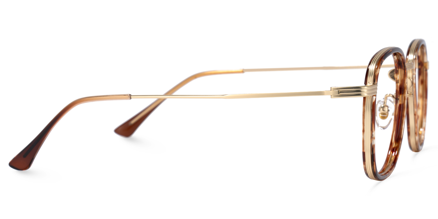 Joho Lunettes carrées Marron Tortoise2