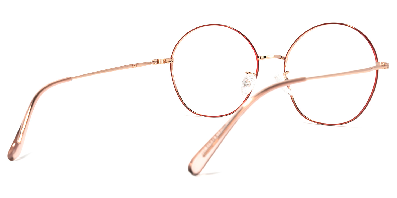 Lakesha Lunettes rondes roses3
