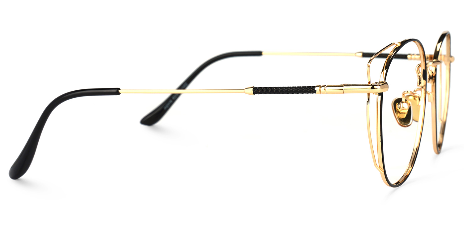 Delfina Noir Or Cateye Lunettes2