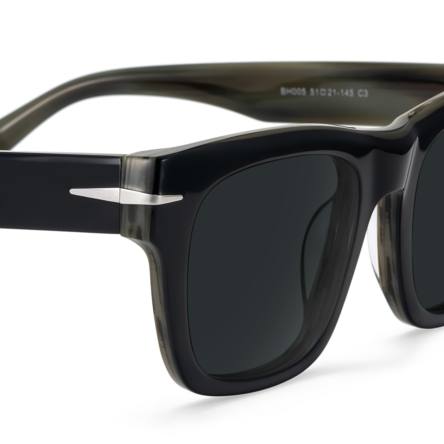 Renzo Noir Rectangle Solaires4