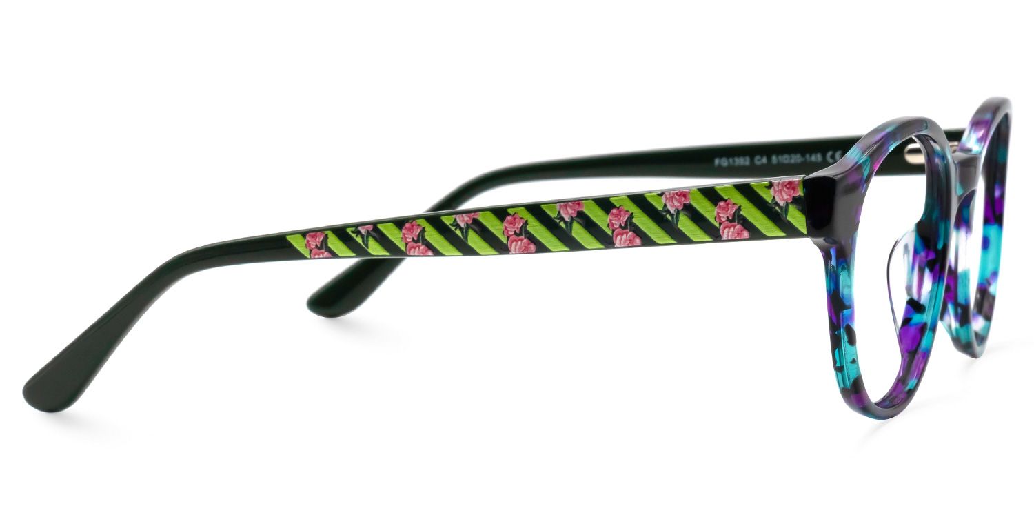 Norma Bleue-Tortue Ronde Lunettes2