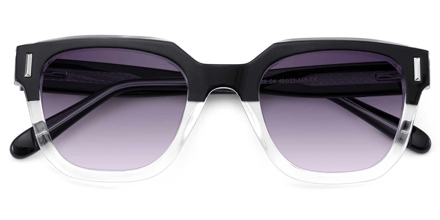 Nia Noir Cristal Carré Solaires1