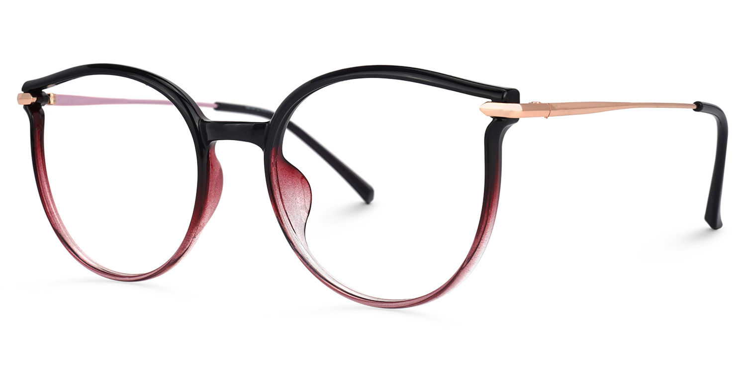 Yadejah Noir Rouge Cateye Lunettes1