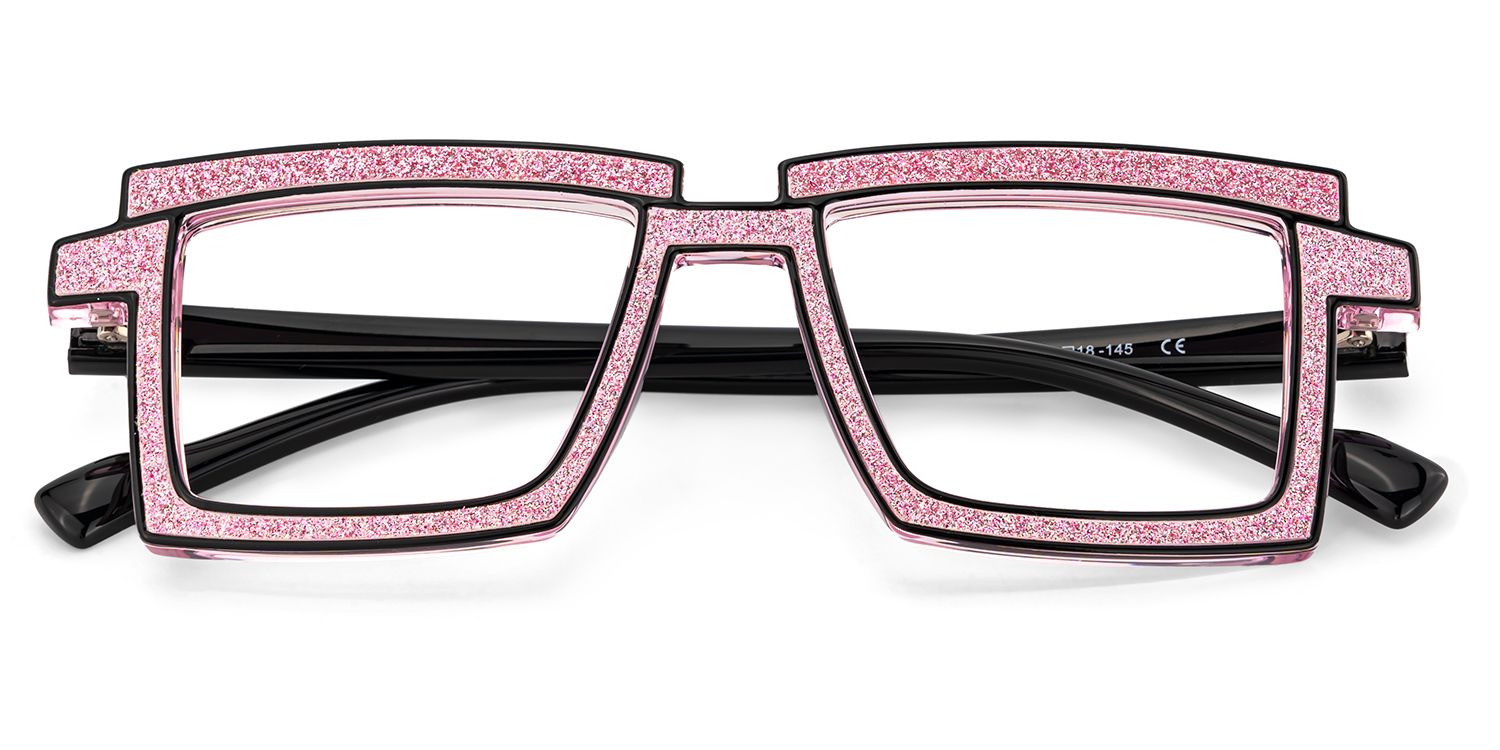 Zephyr Rose Rectangle Lunettes1