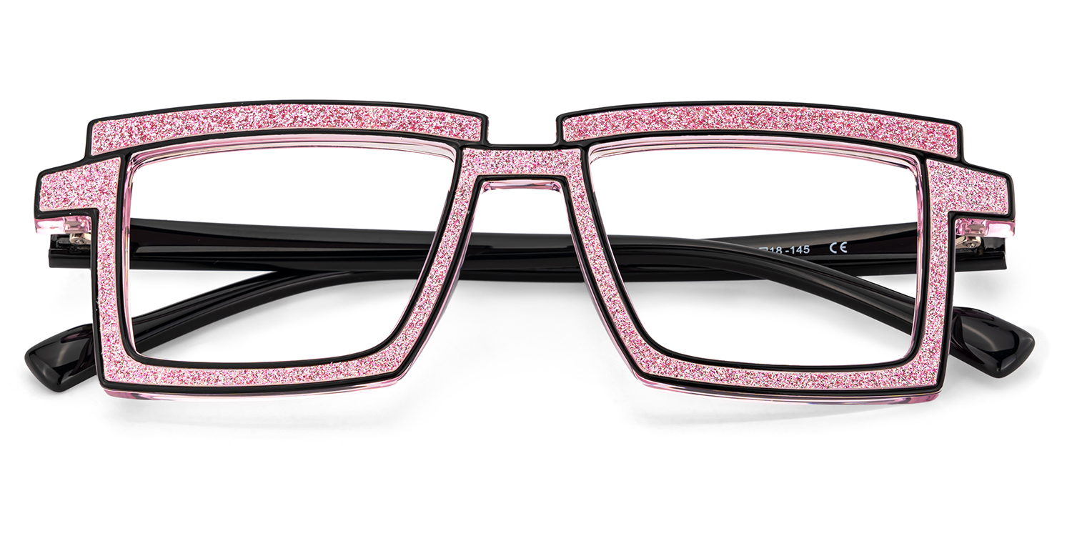 Zephyr Rose Rectangle Lunettes2
