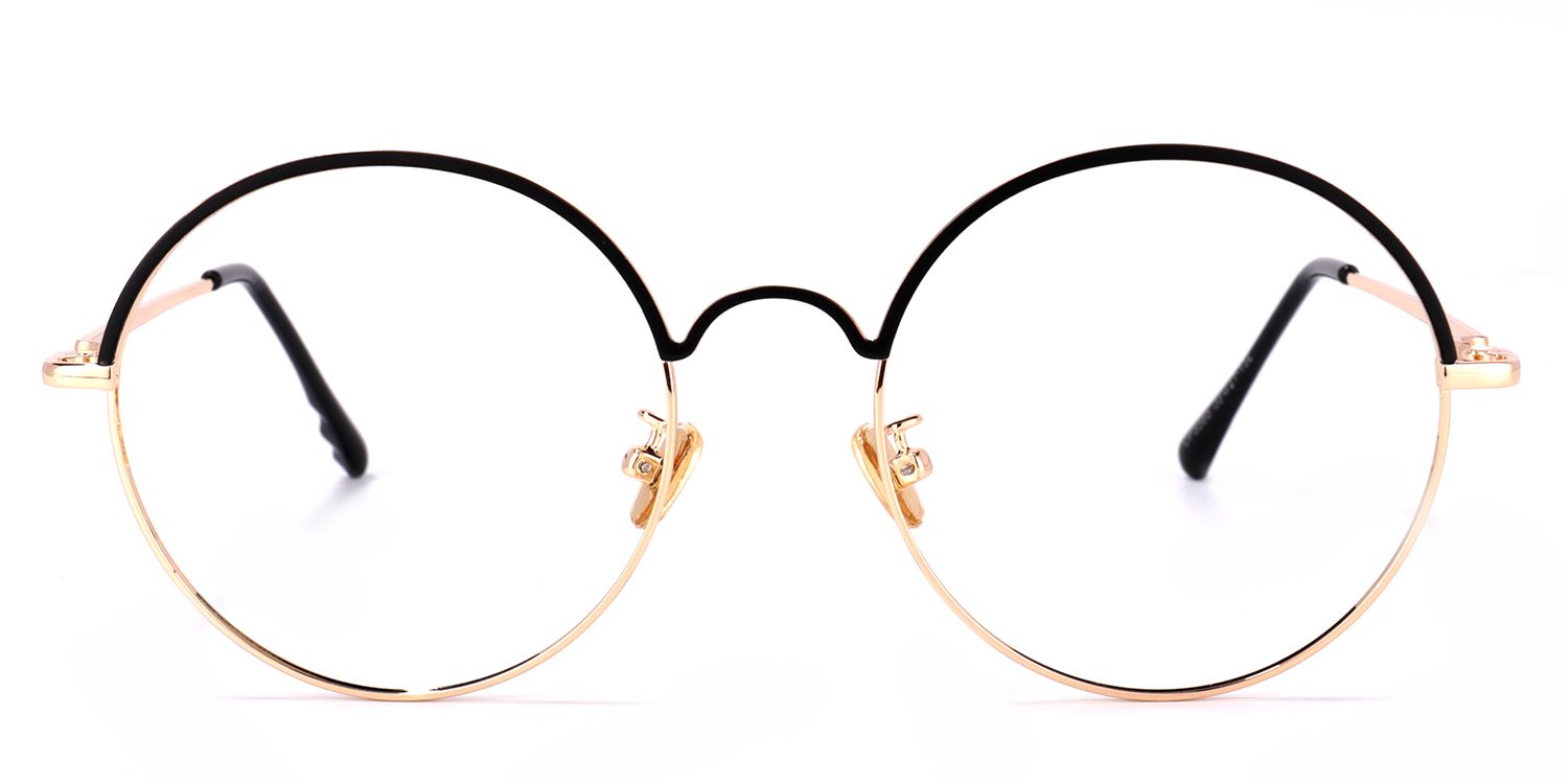 Beverly Lunettes rondes en métal doré0