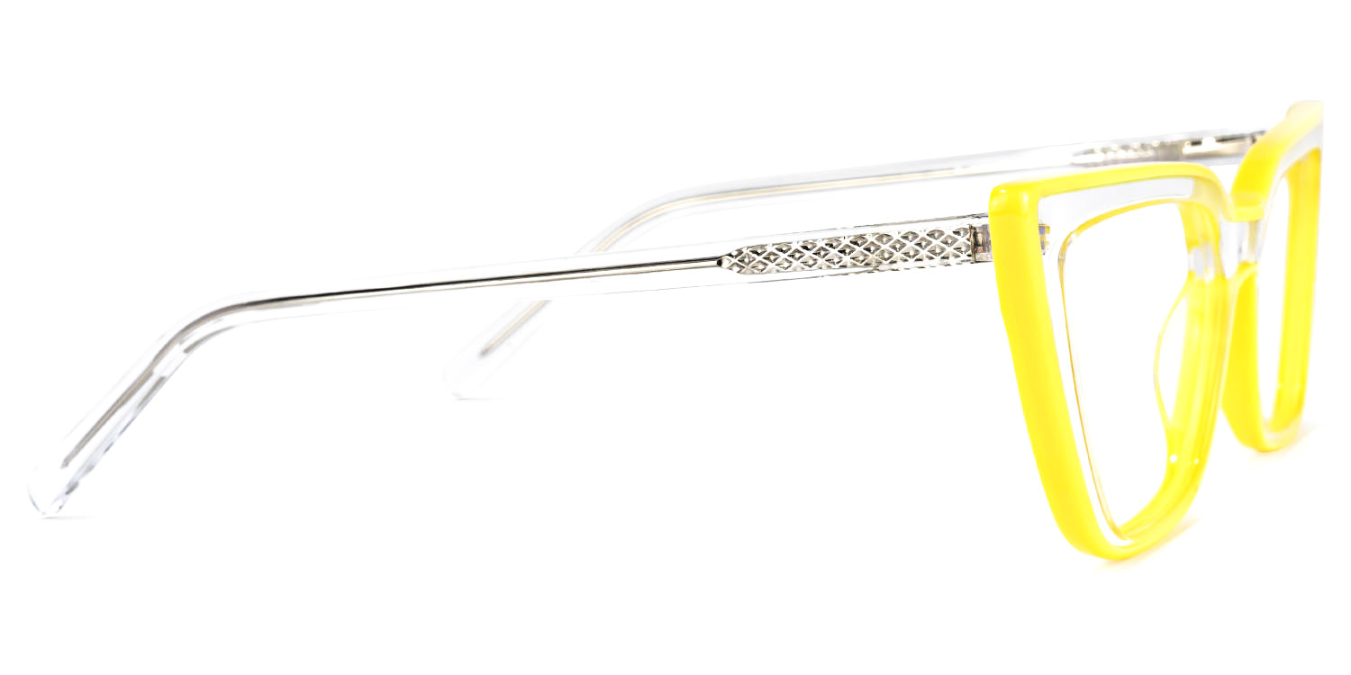 Yosef Jaune Cateye Lunettes2