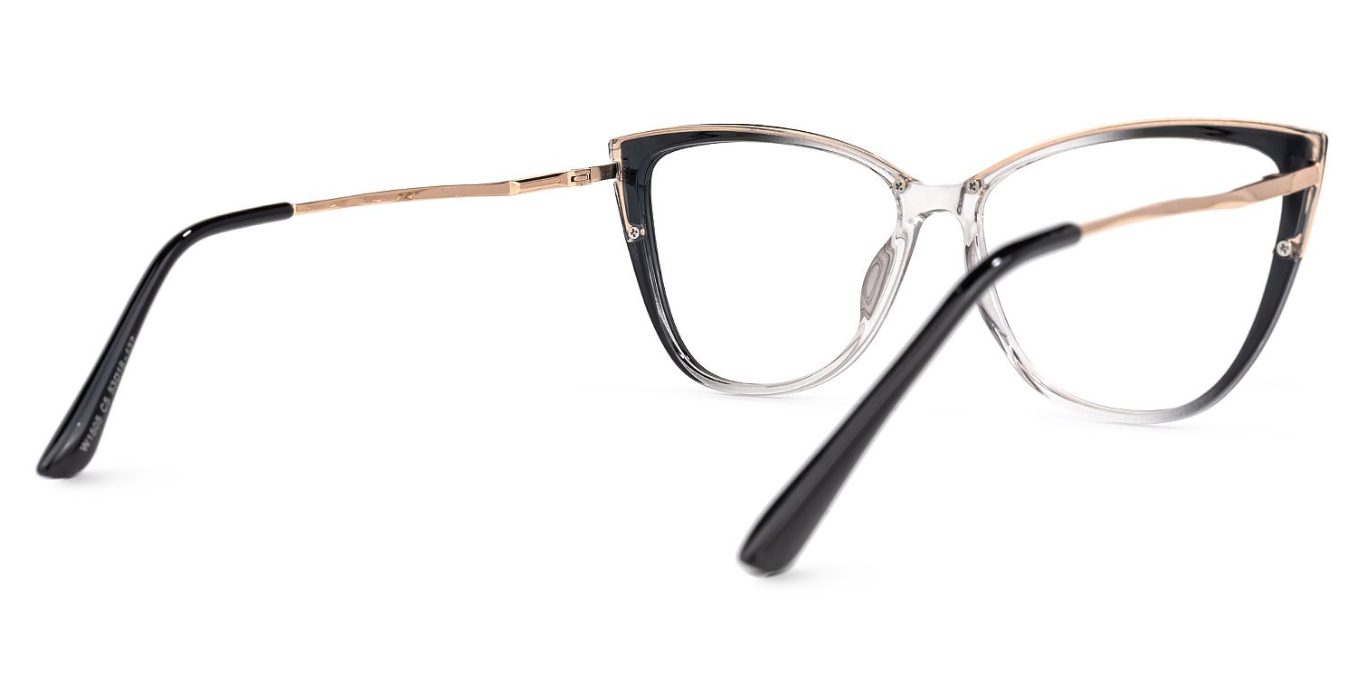 Carina Noir-Cristal Cateye Lunettes2