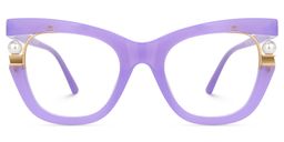 Pearl Violet Cat-eye lunettes0