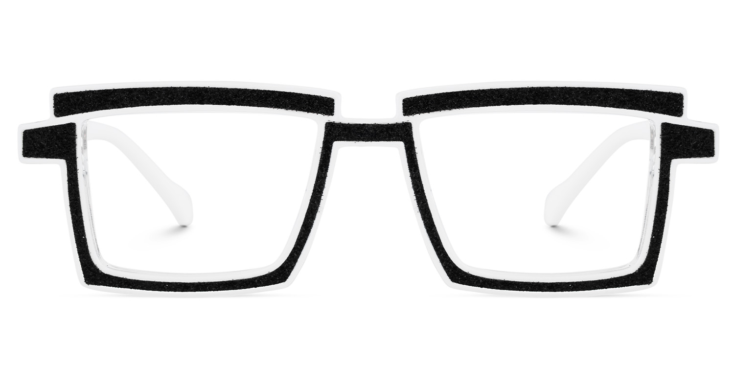 Zephyr Noir Rectangle Lunettes0