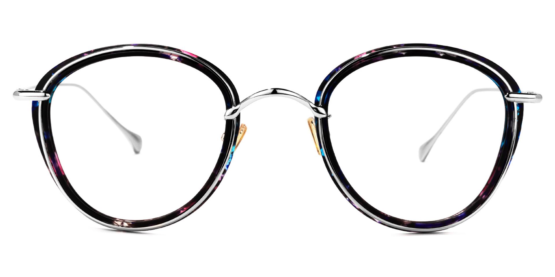 Clementine Bleue Tortue Ronde Lunettes0