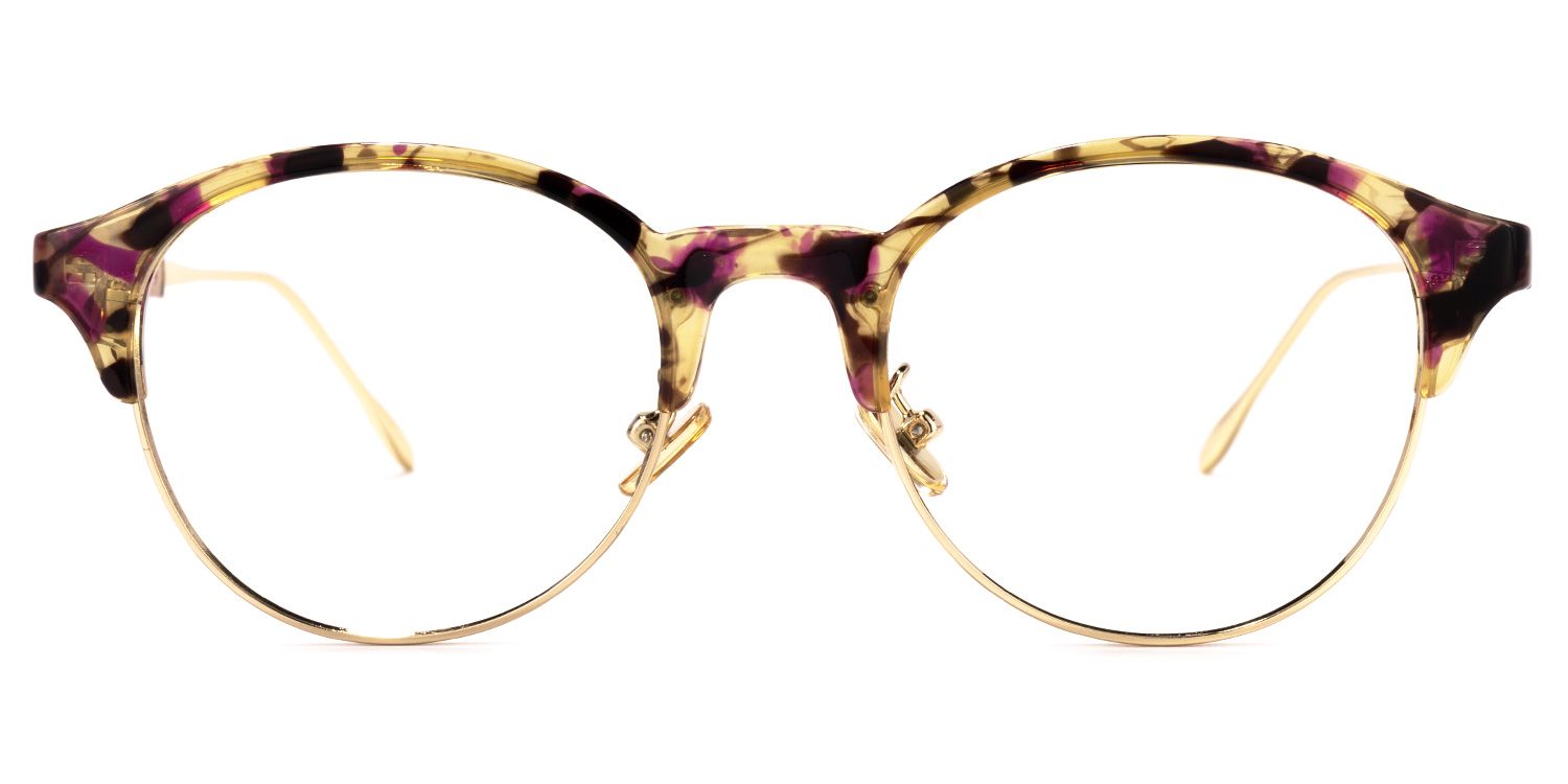 Nikkie Lunettes rondes à motif floral jaune0