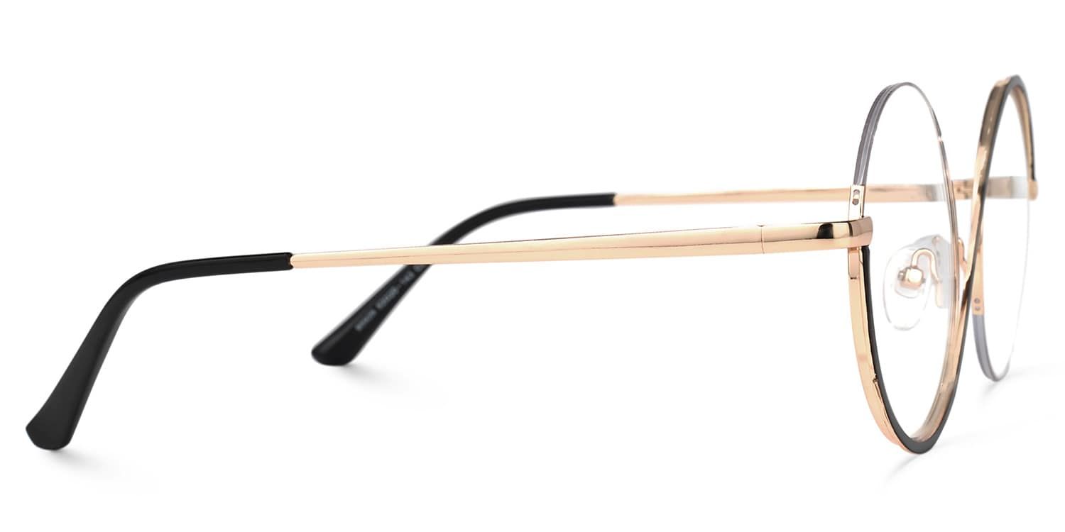 Flozif Noir Ronde Lunettes4