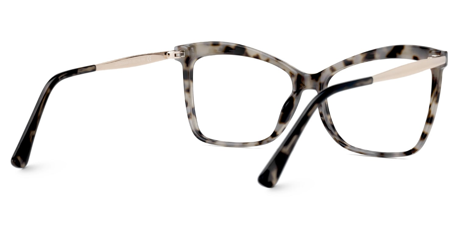 Isaebella Gris-Tortue Papillon Lunettes3