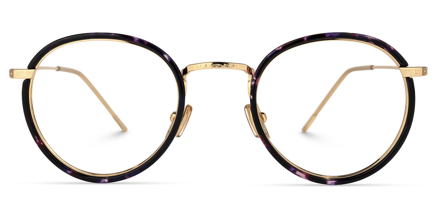 Todd Violet Tortue Ronde Lunettes0