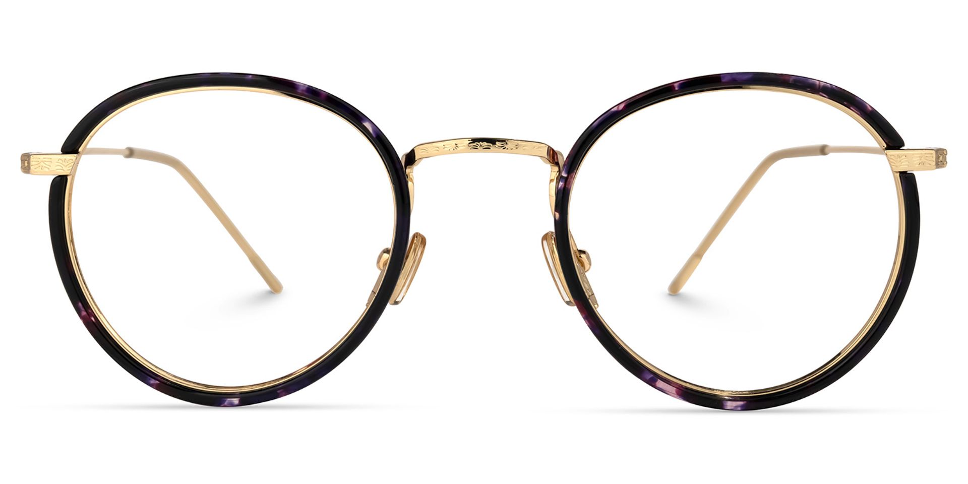 Todd Violet Tortue Ronde Lunettes0