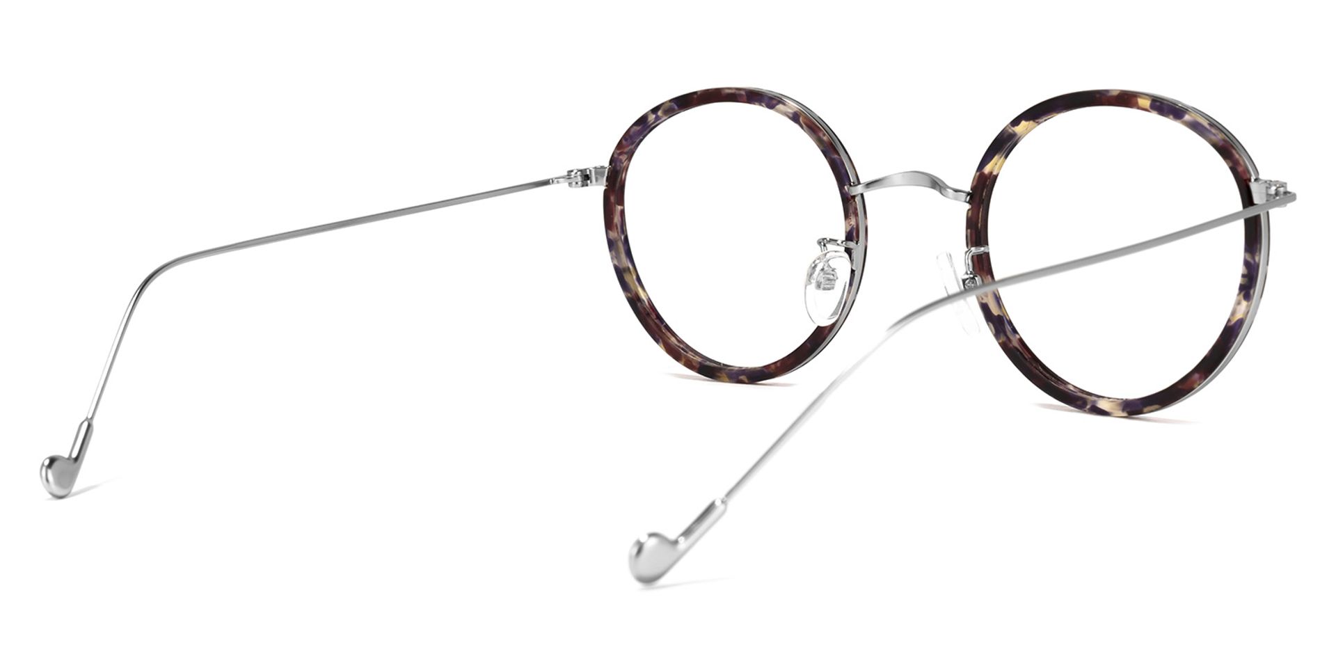 Alba Lunettes rondes Bleu Tortoise3
