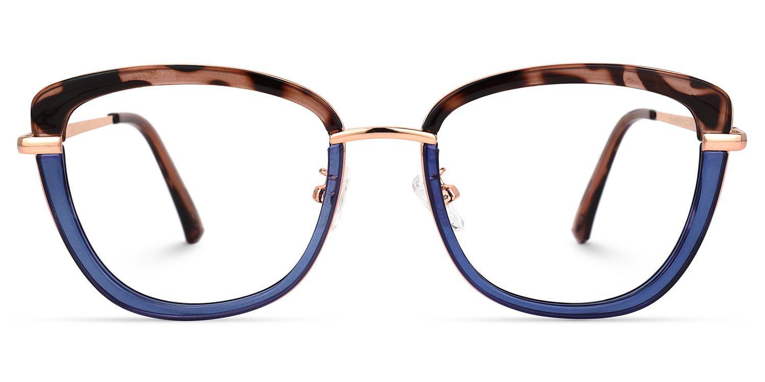 Adriana Bleu Rectangle Lunettes3