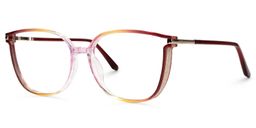 Rodz Rouge-Jaune Carré lunettes1