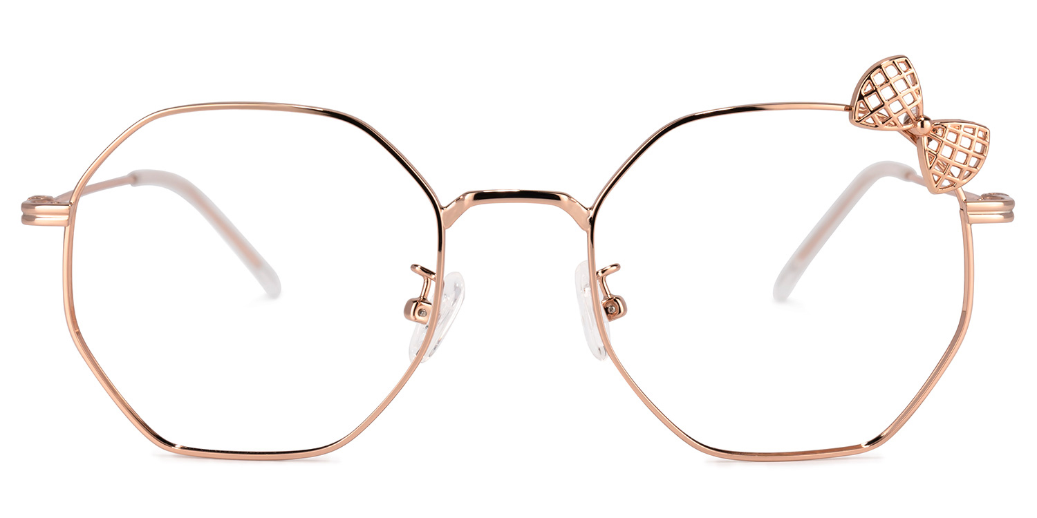 Kaitlyn Lunettes géométriques en or rose0