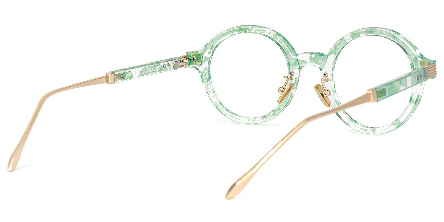 Dylan Lunettes rondes floral vert crisale3