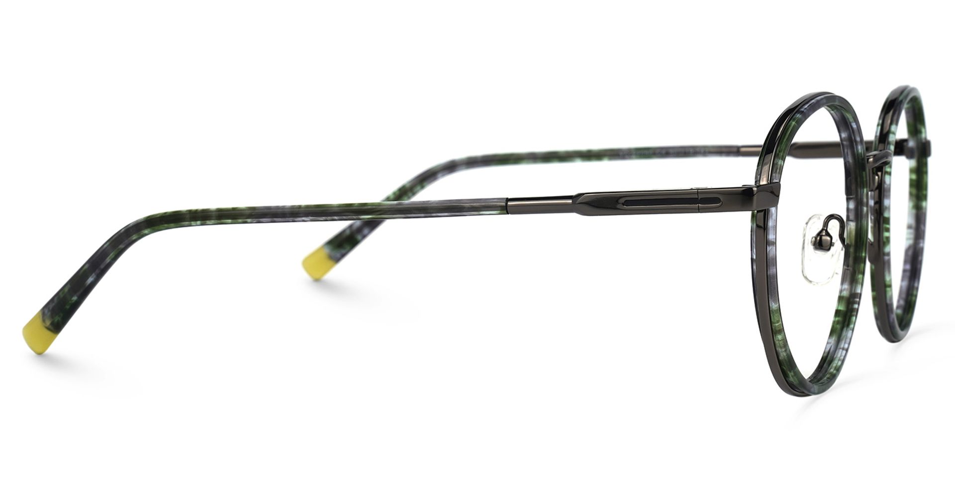 Damita Floral Tortue Ronde Lunettes2