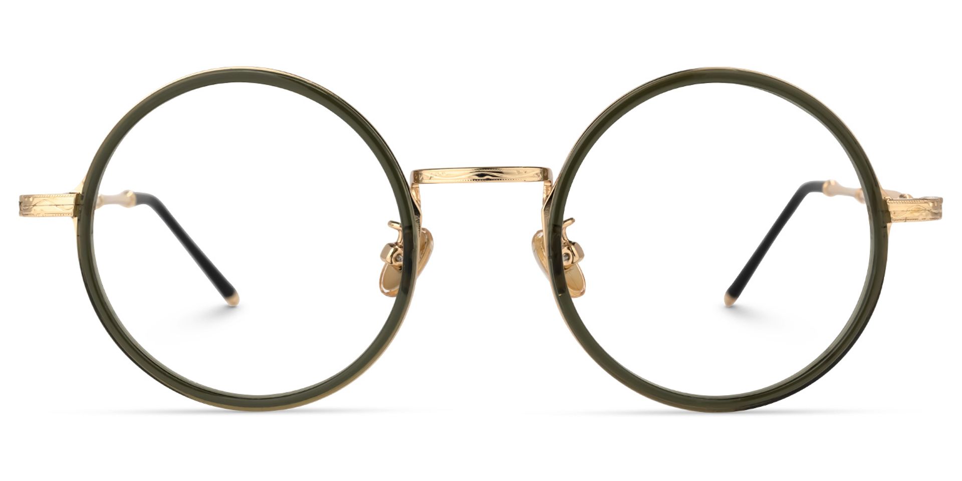 Rina Or Vert Ronde Lunettes0